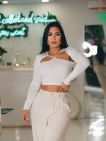 Cross Front Long Sleeves Top