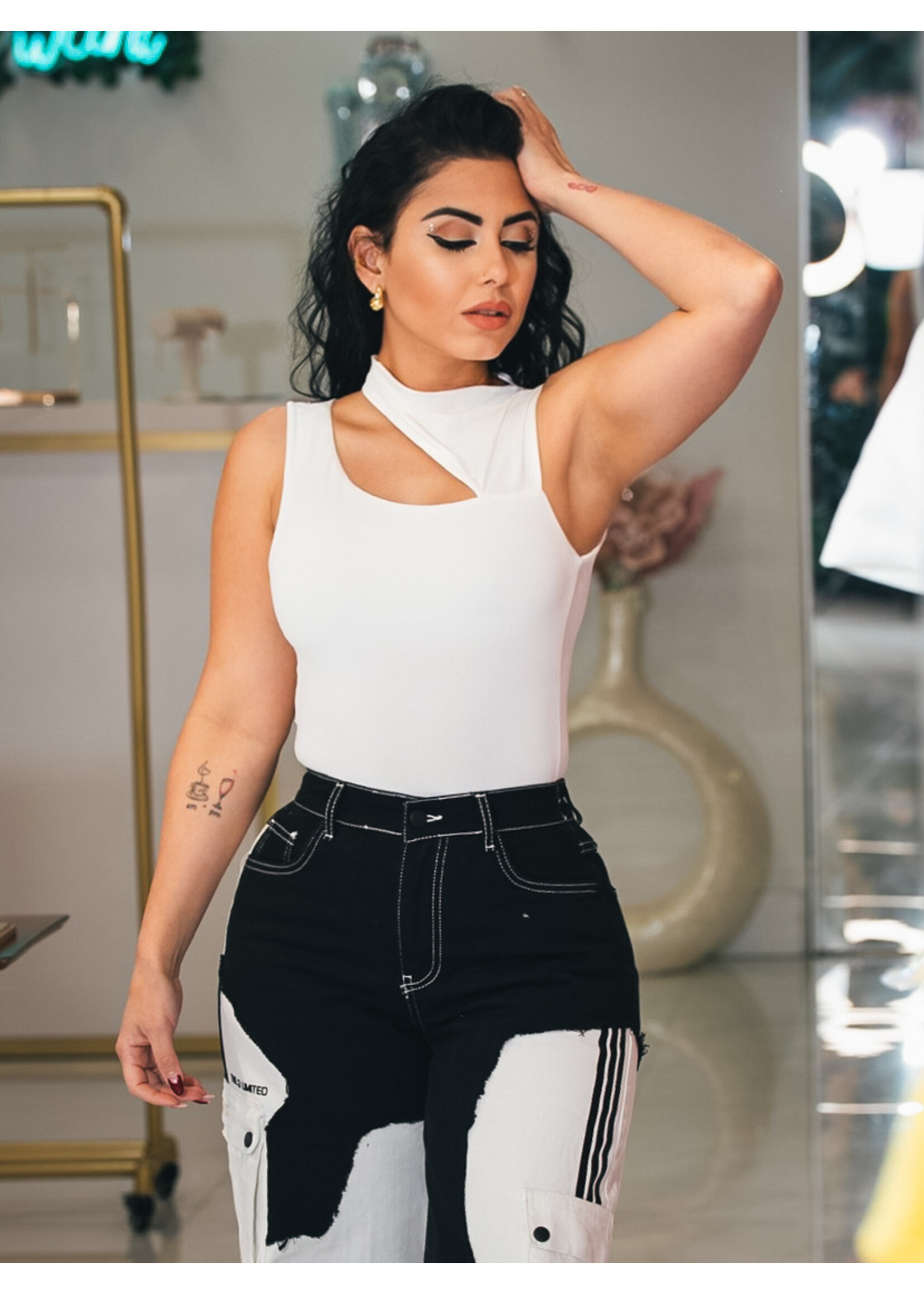 Asymmetric Bodysuit One Size