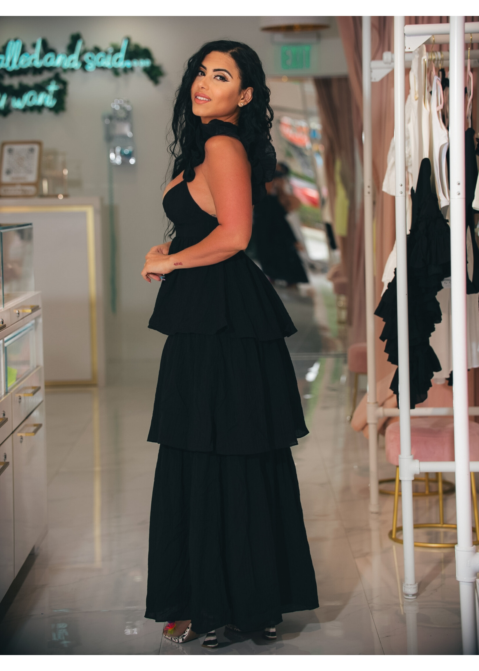 Ruffles Mid Dress