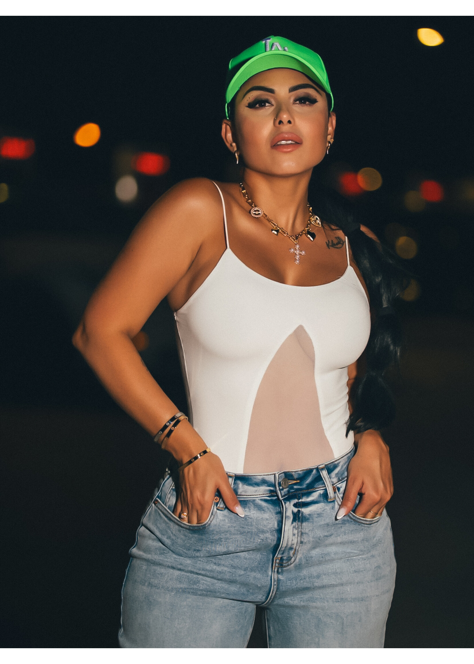Sultry Mesh Detail Bodysuit