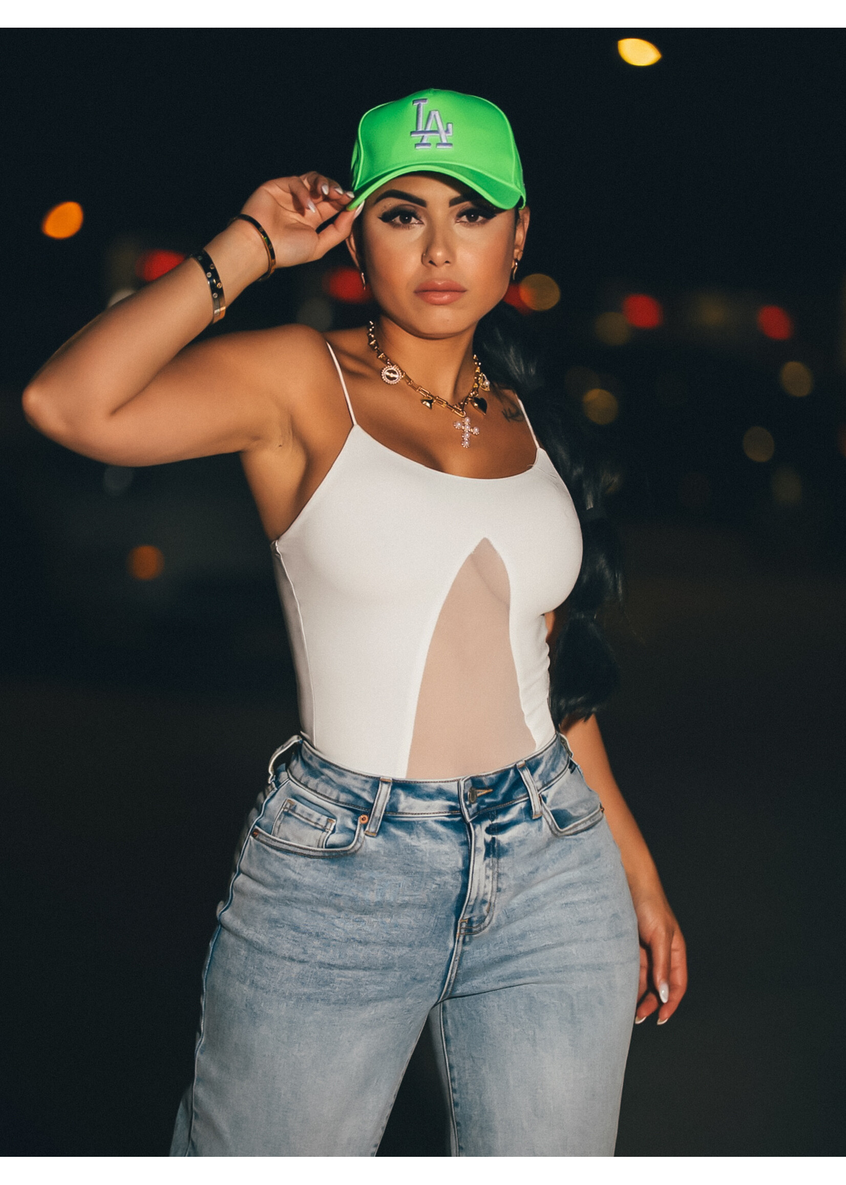 Sultry Mesh Detail Bodysuit