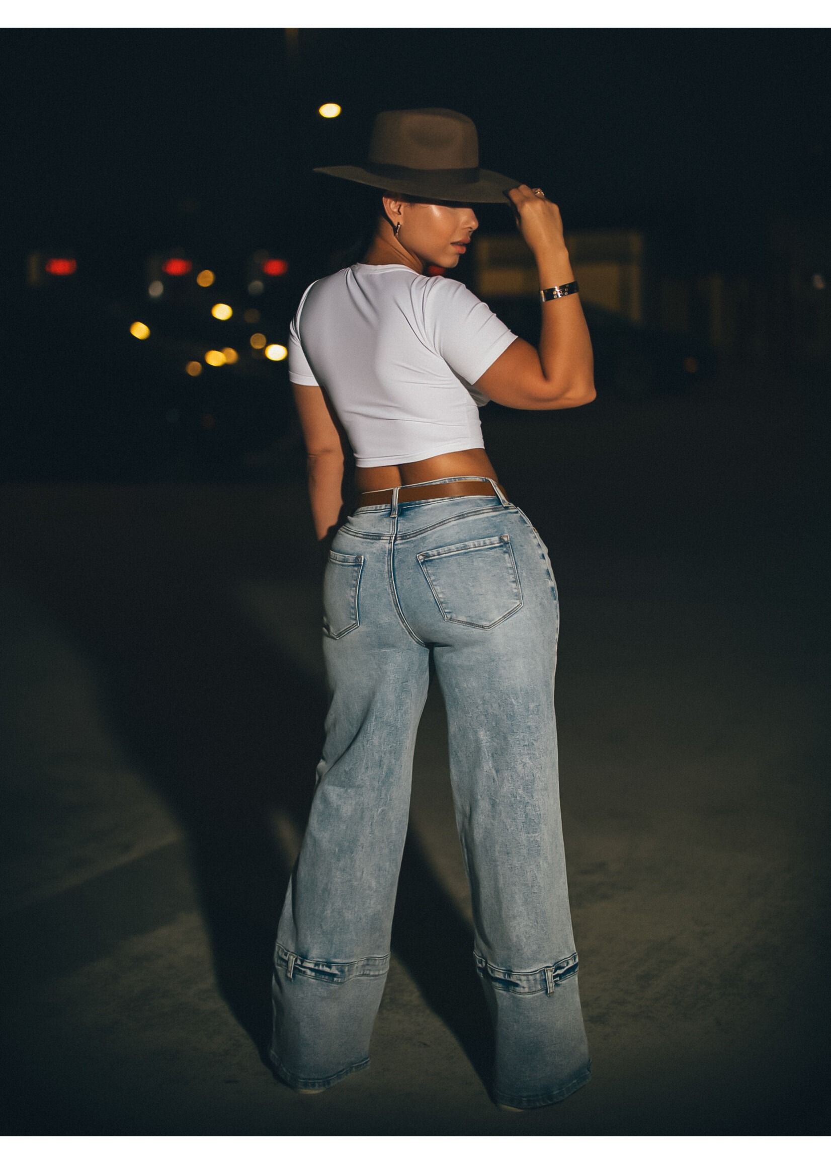 Bustier Woven Basic T-Shirt