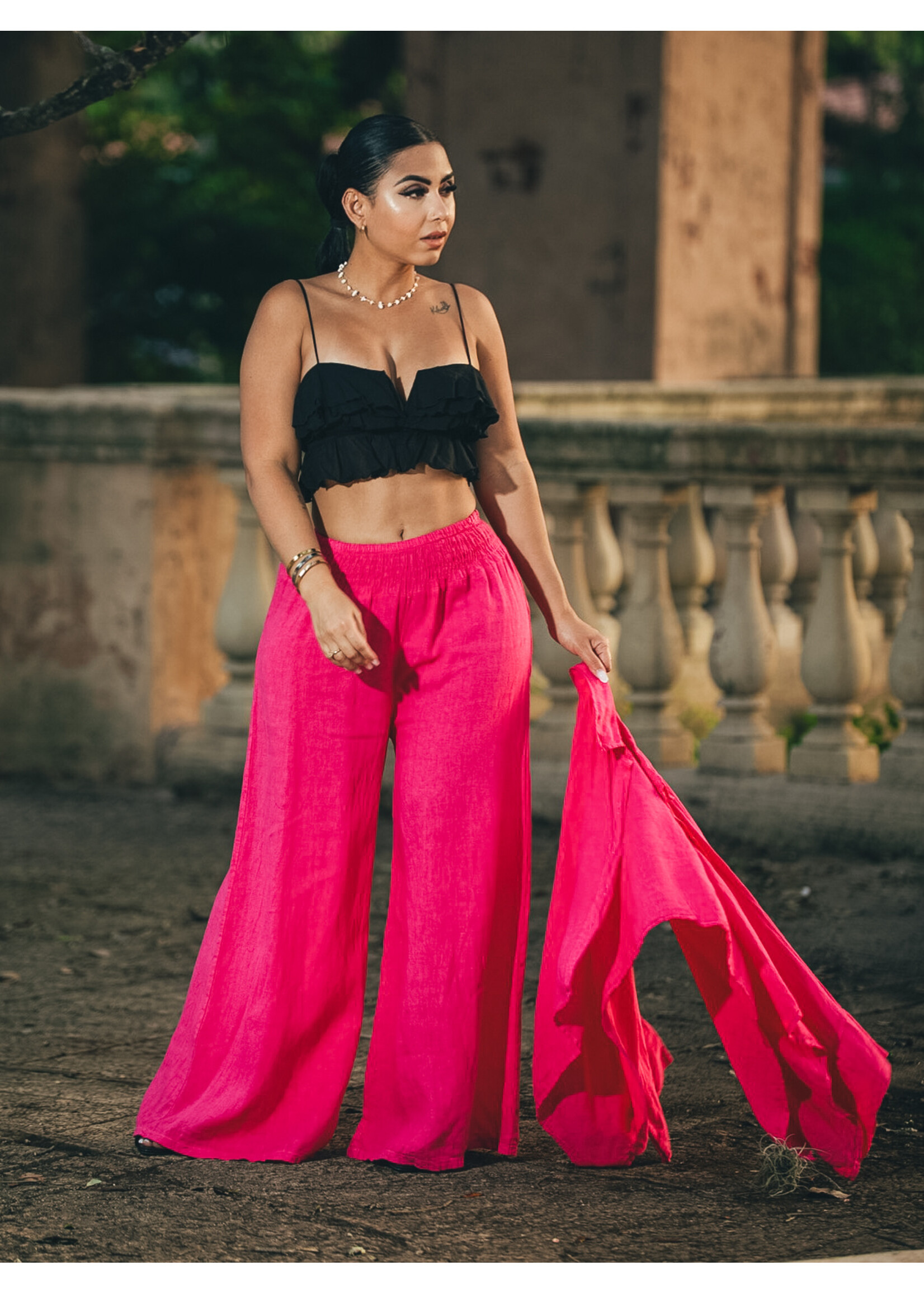 Flare Linen Pants  (Only Pants)