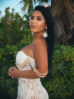 Pearls and Concha Earrings