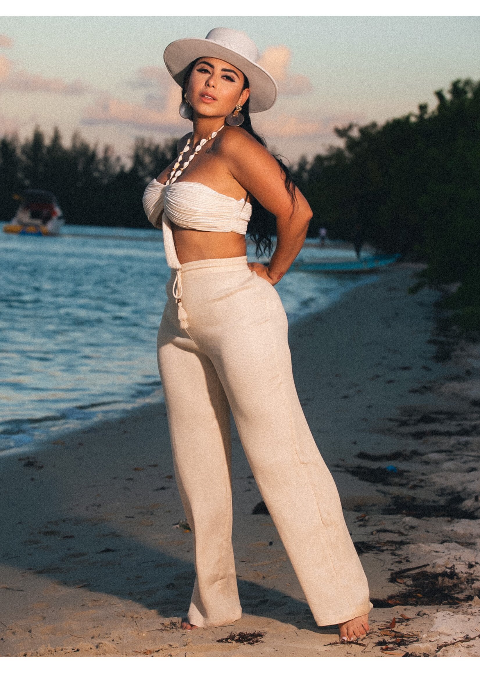 Pleated Beach Pants