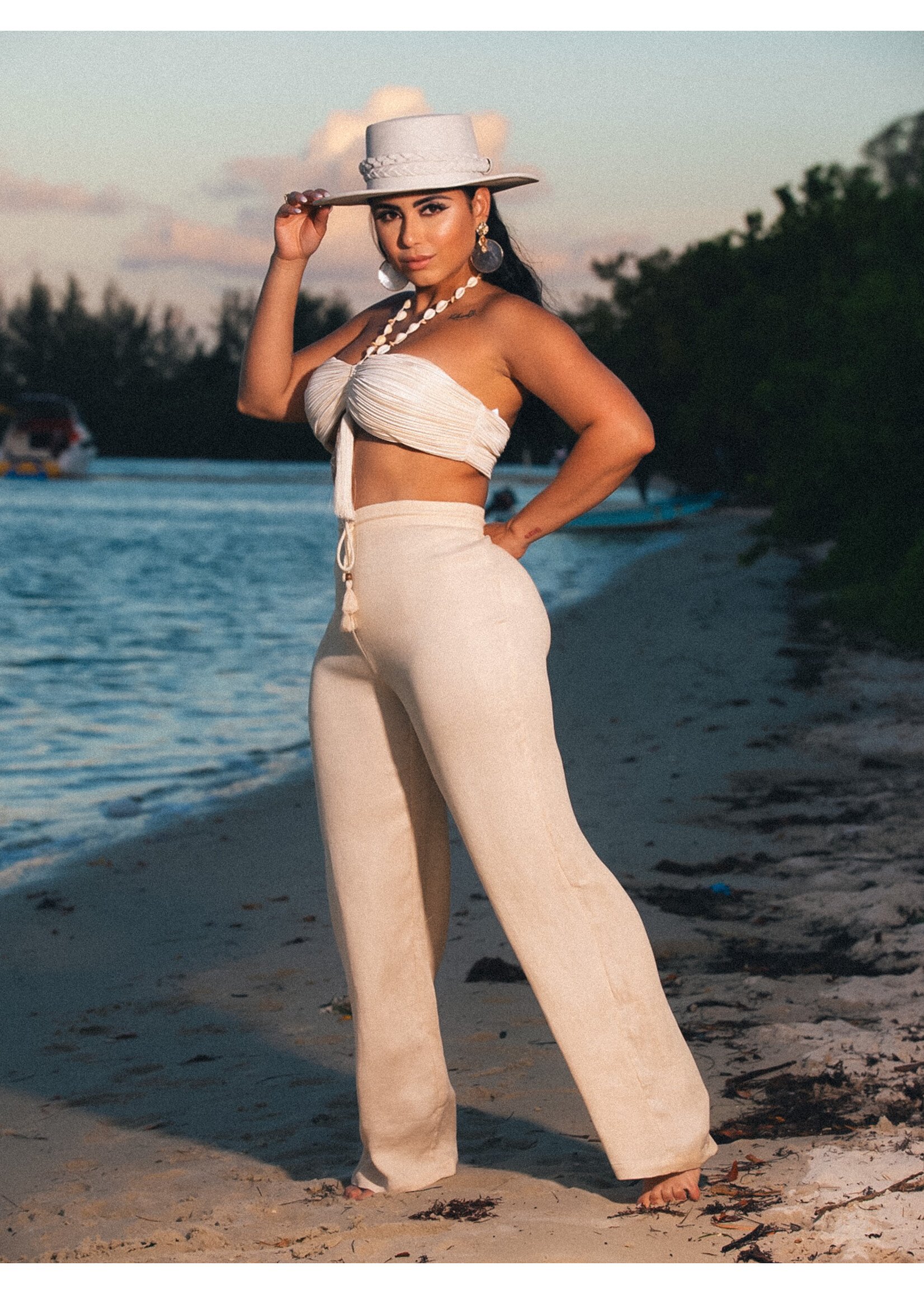 Pleated Beach Pants