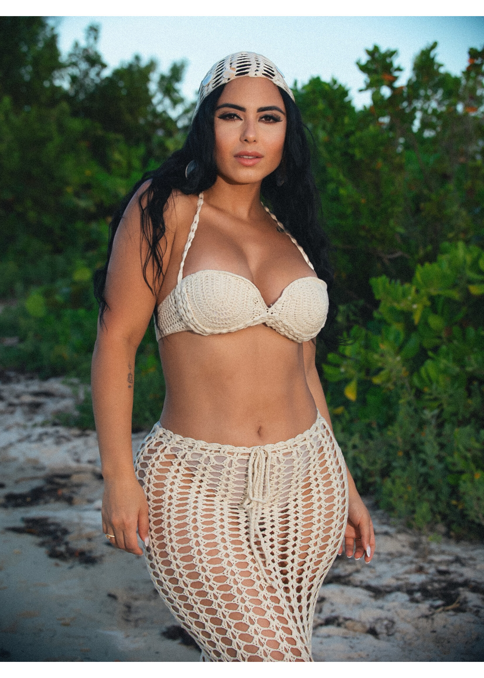 Sun-Kissed Trio Crochet Skirt Set