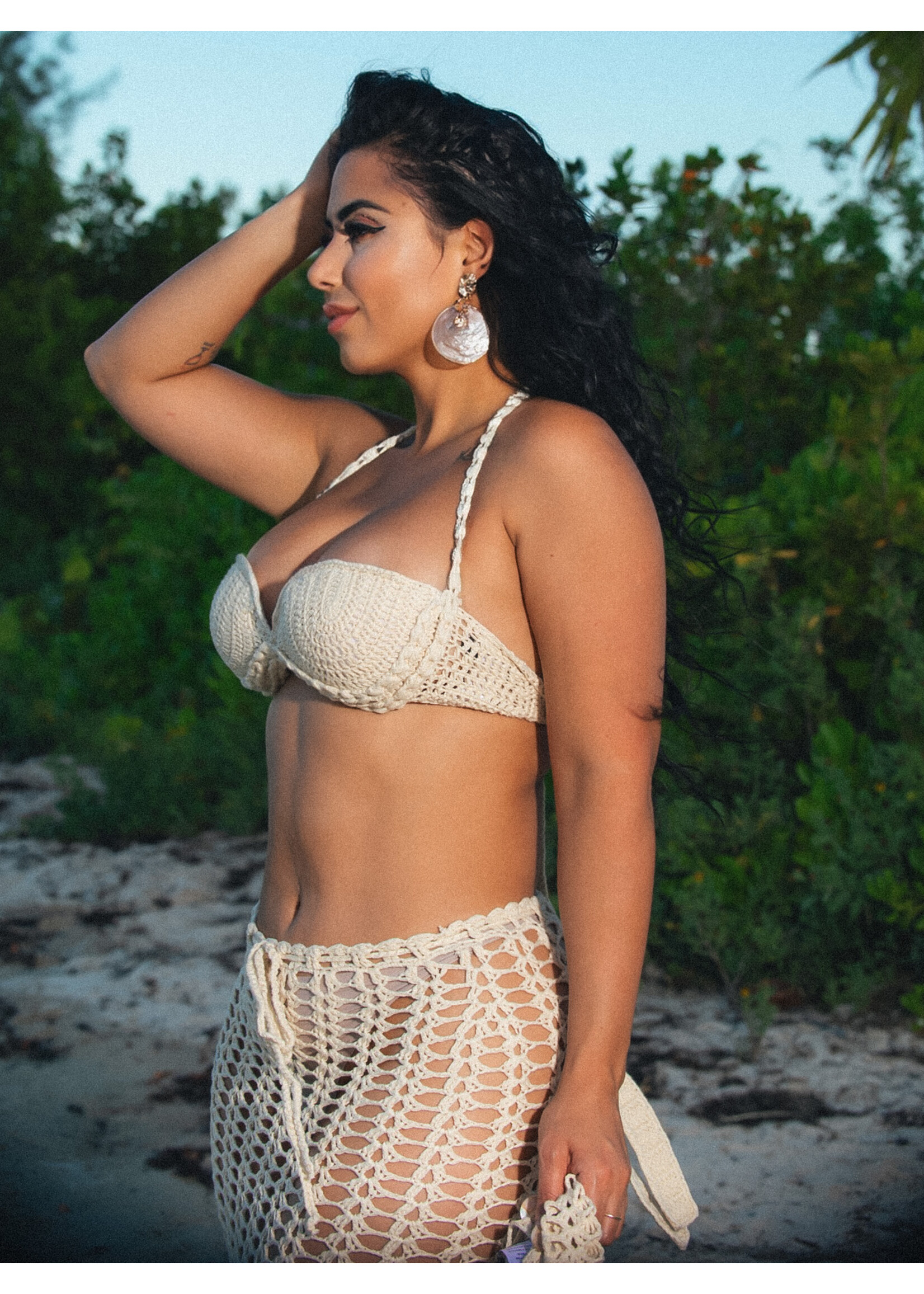 Sun-Kissed Trio Crochet Skirt Set