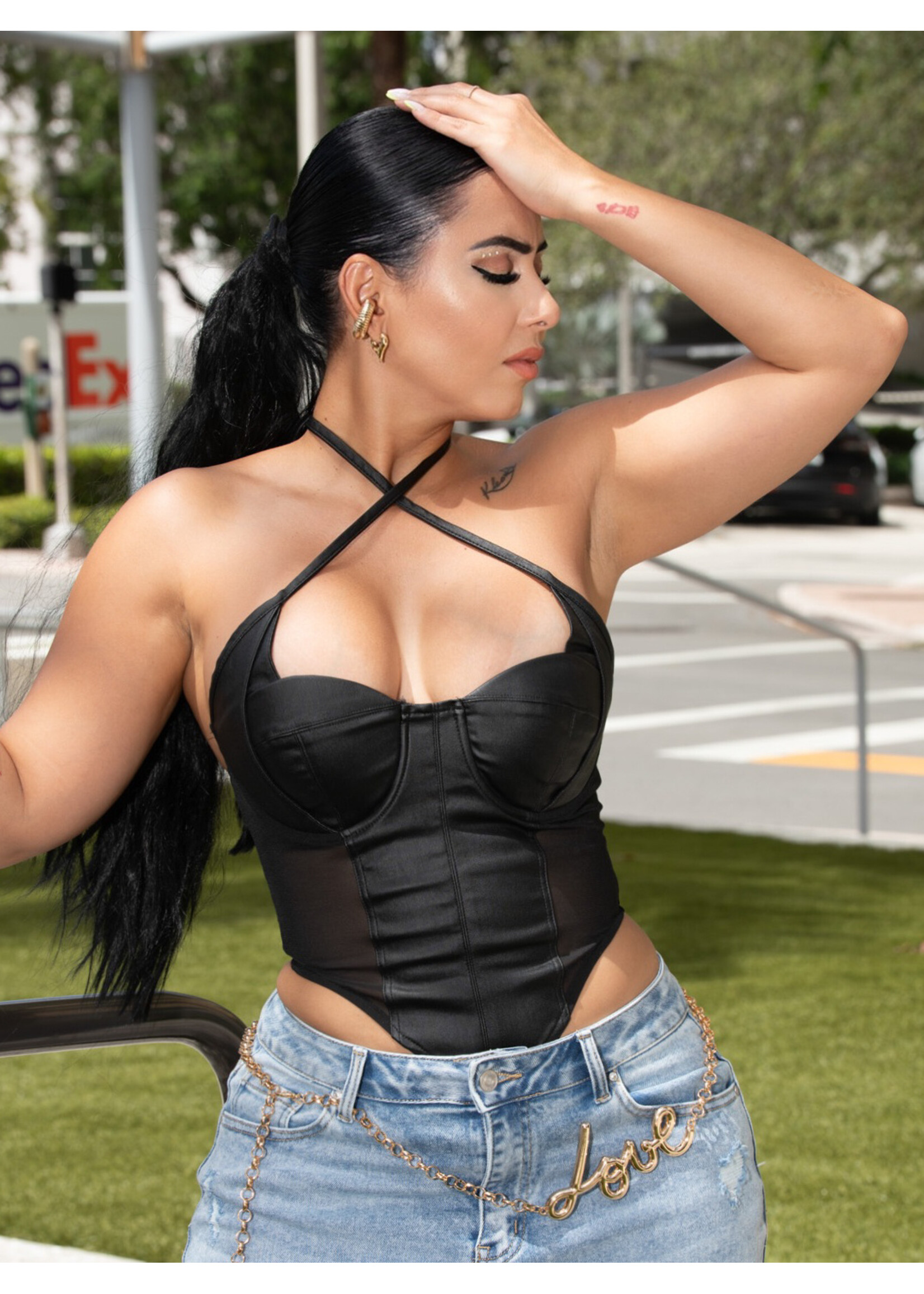 Miss 8 Fierce Flex Leather Corset