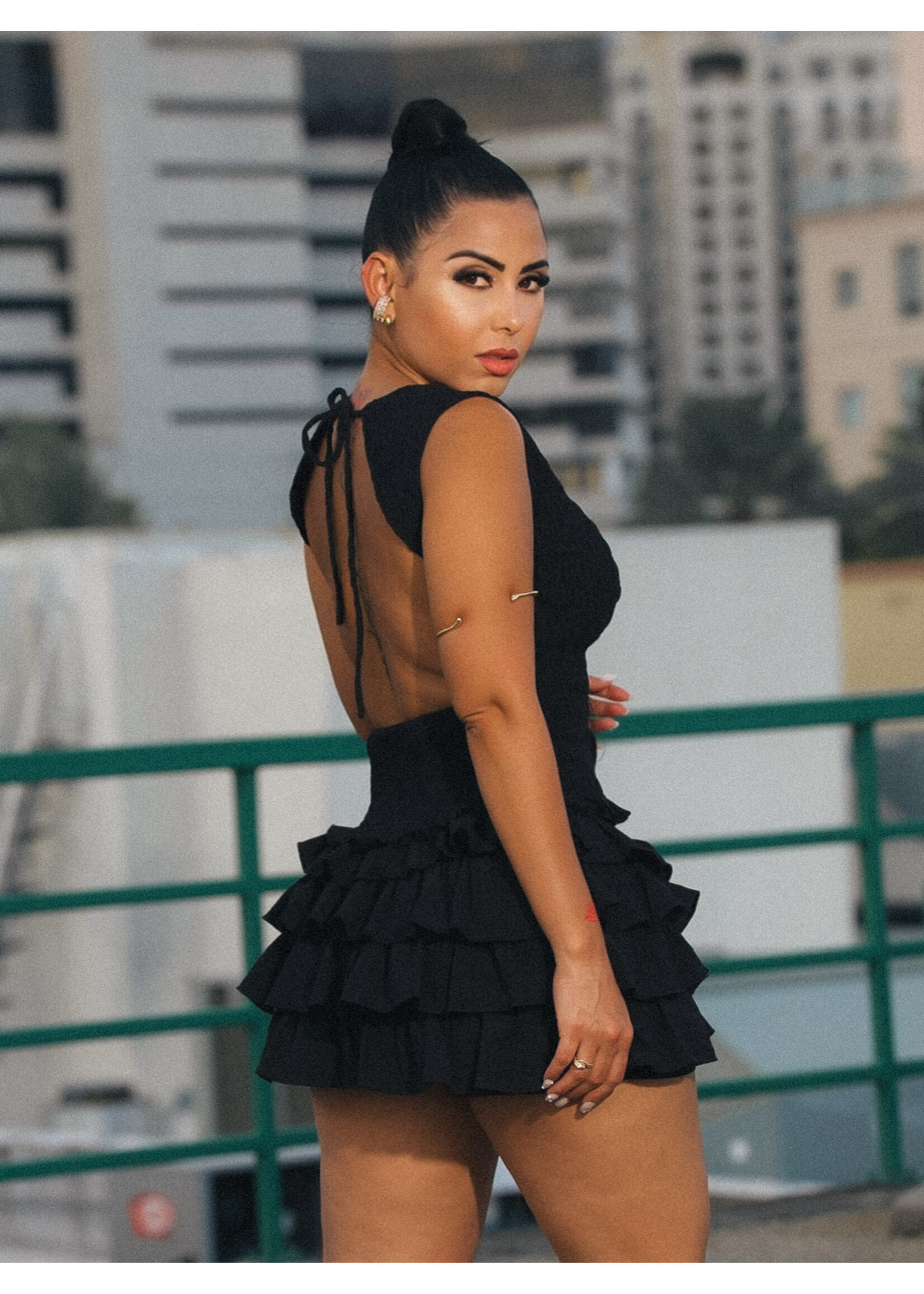 Fully Smocked Open Back Top