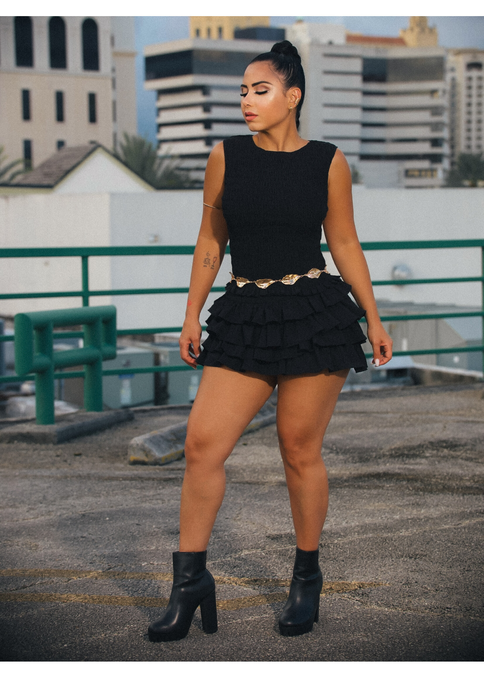 Fully Smocked Open Back Top