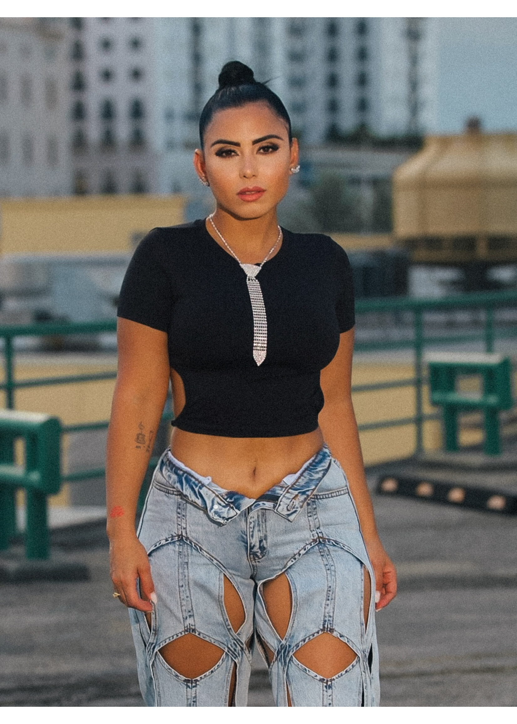 Seamless Open Back Tee