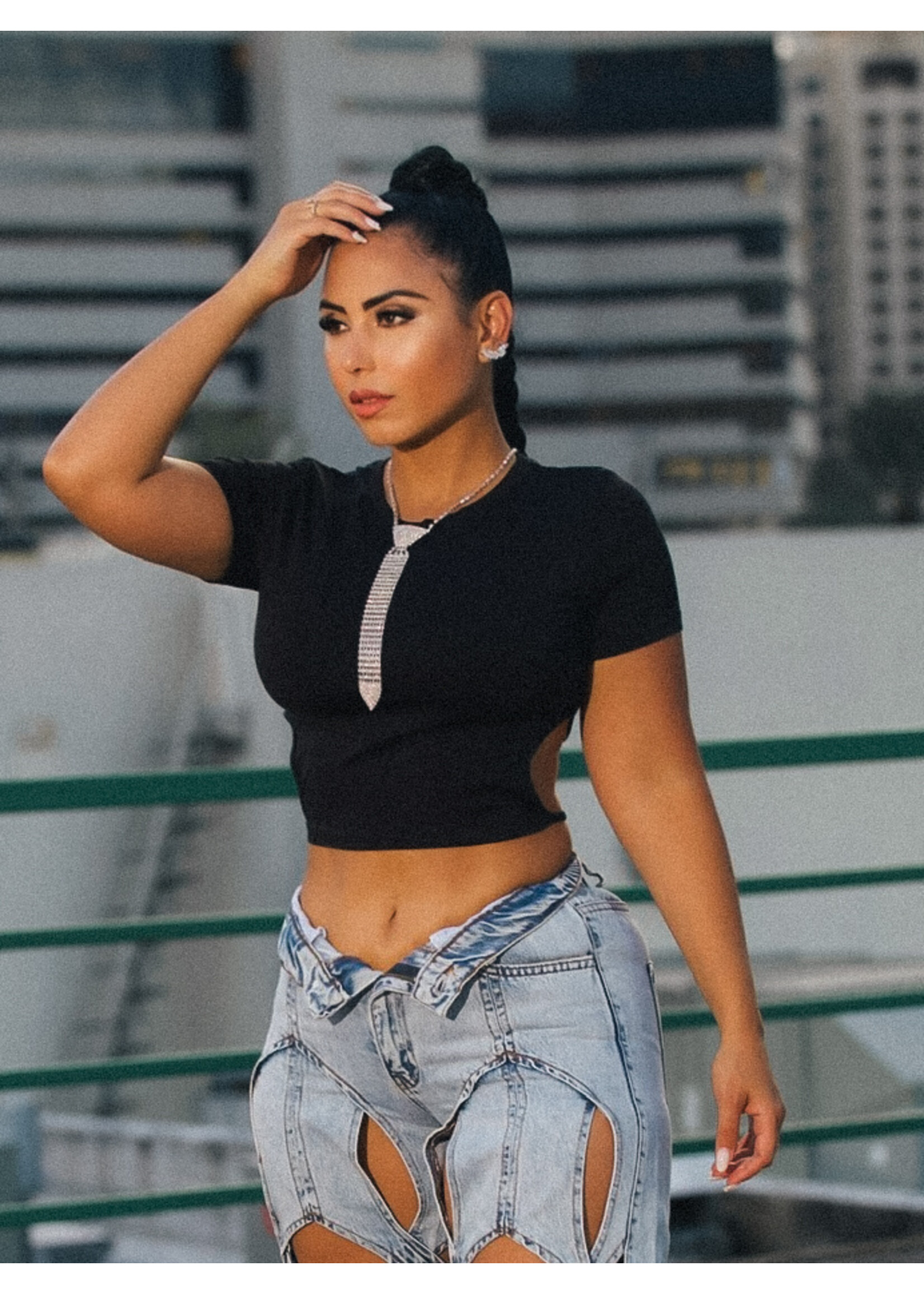 Seamless Open Back Tee