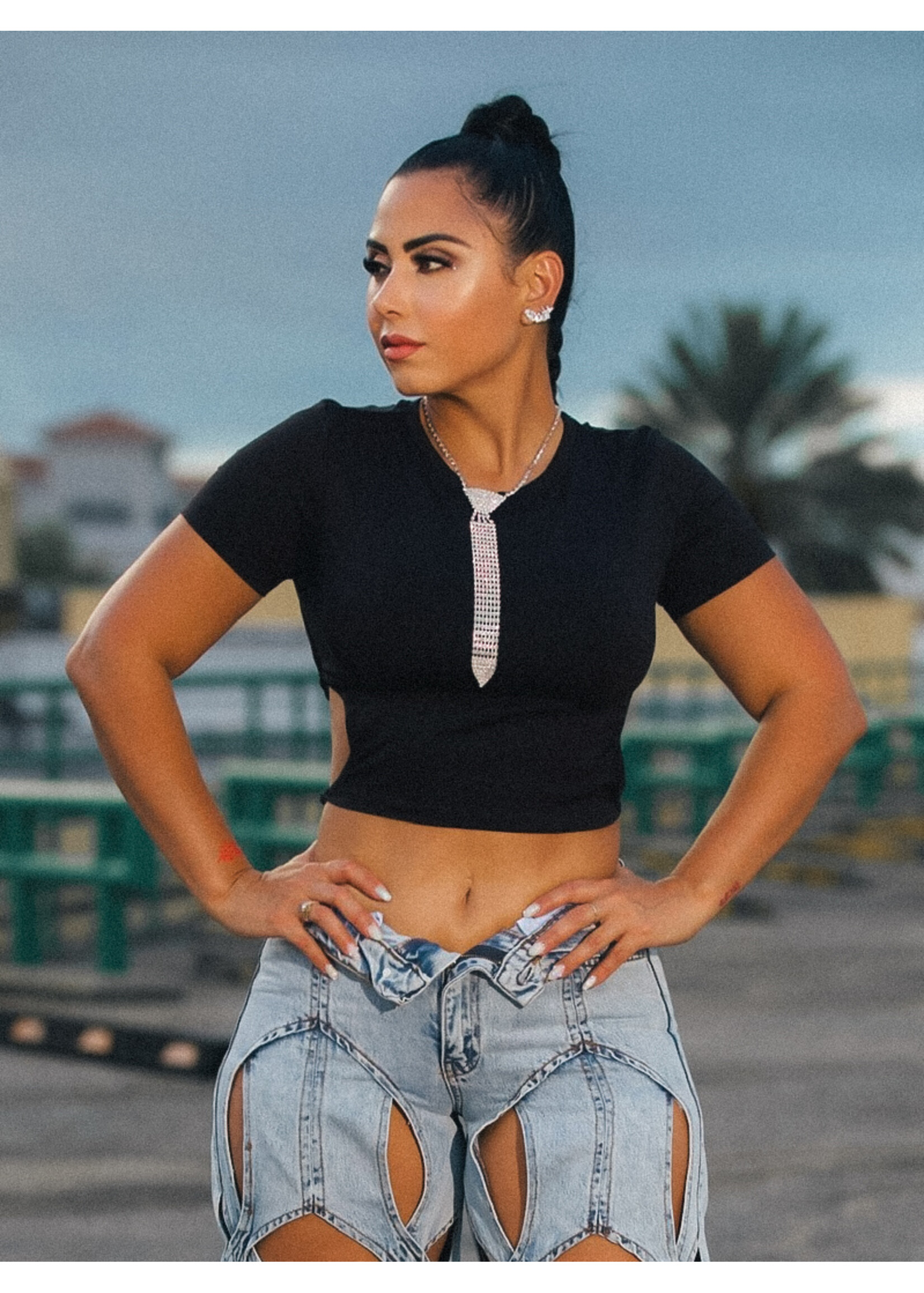 Seamless Open Back Tee