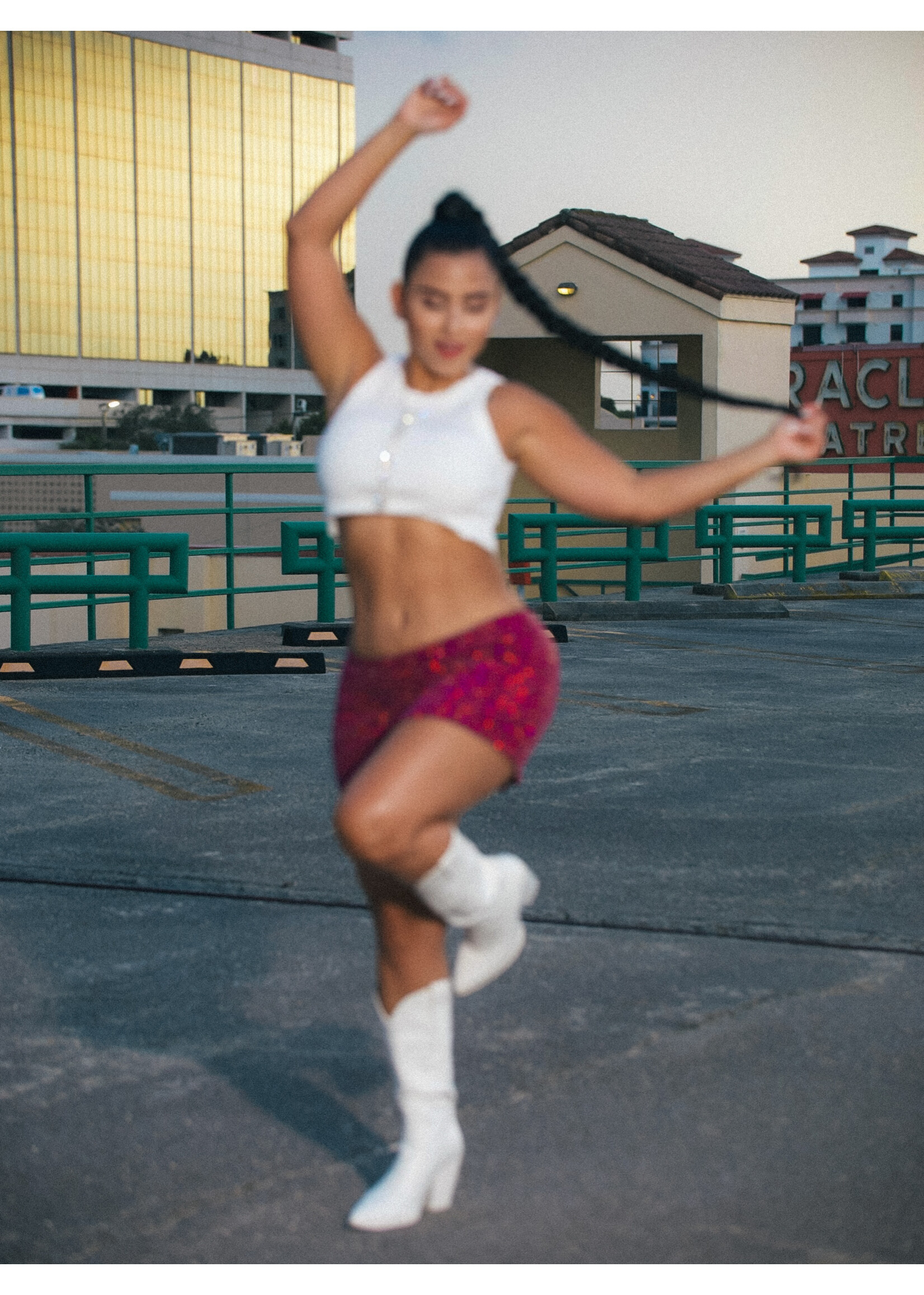 Holographic Circle Trans Micro Mini Skirt