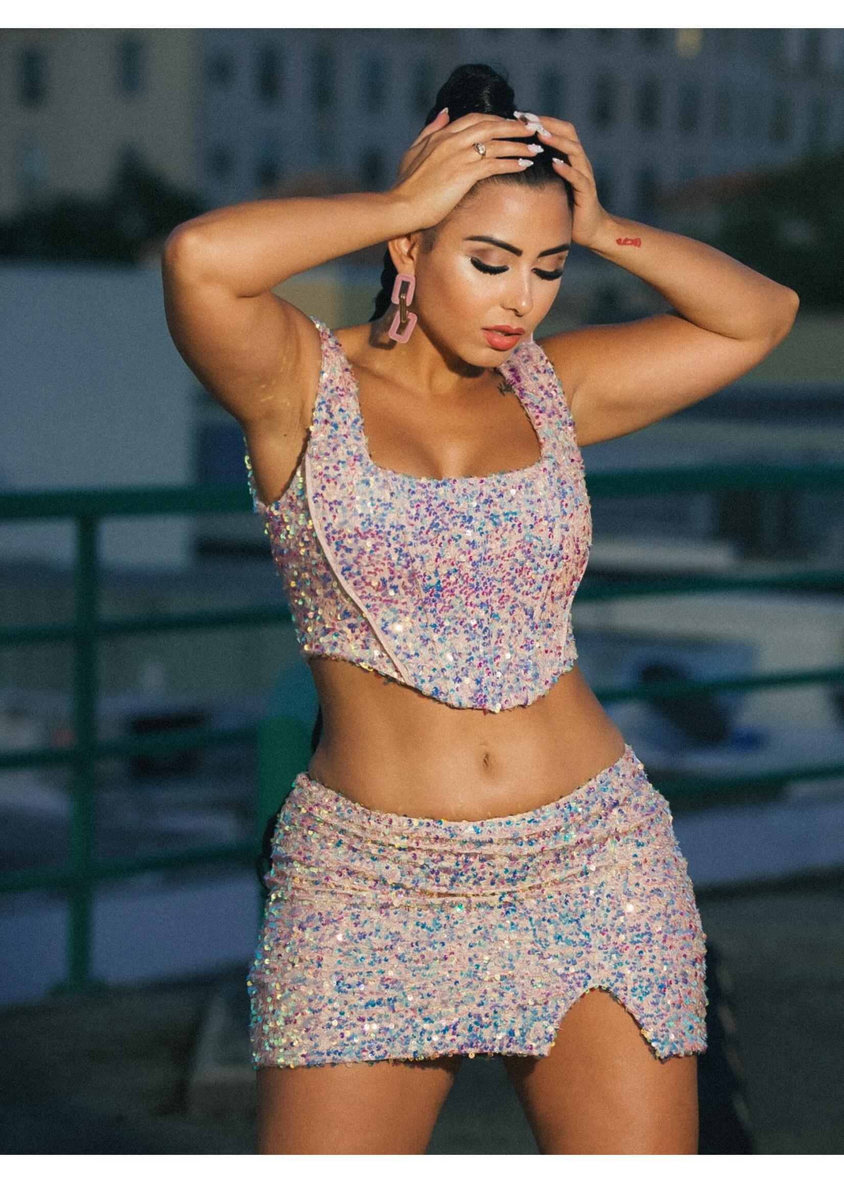 Molly Sequin Corset Top