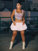 Denim Ballom Skirt