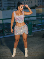 Sequin Mini Skirt