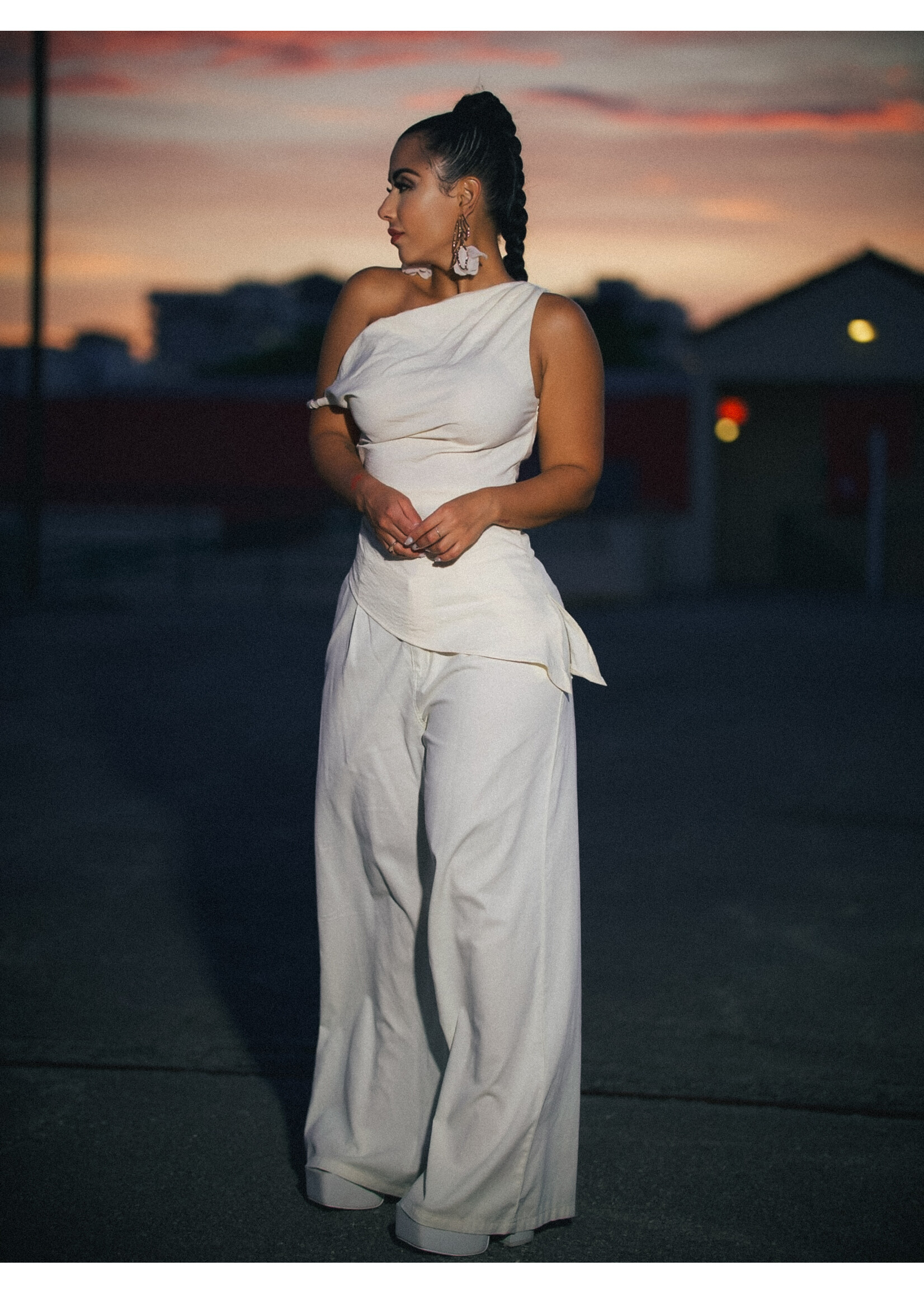 Asymmetrical Shoulder Tunic Top