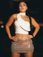 Abstract Crop Top