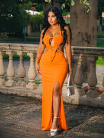 FCYDRE Braided Bloom Maxi Dress