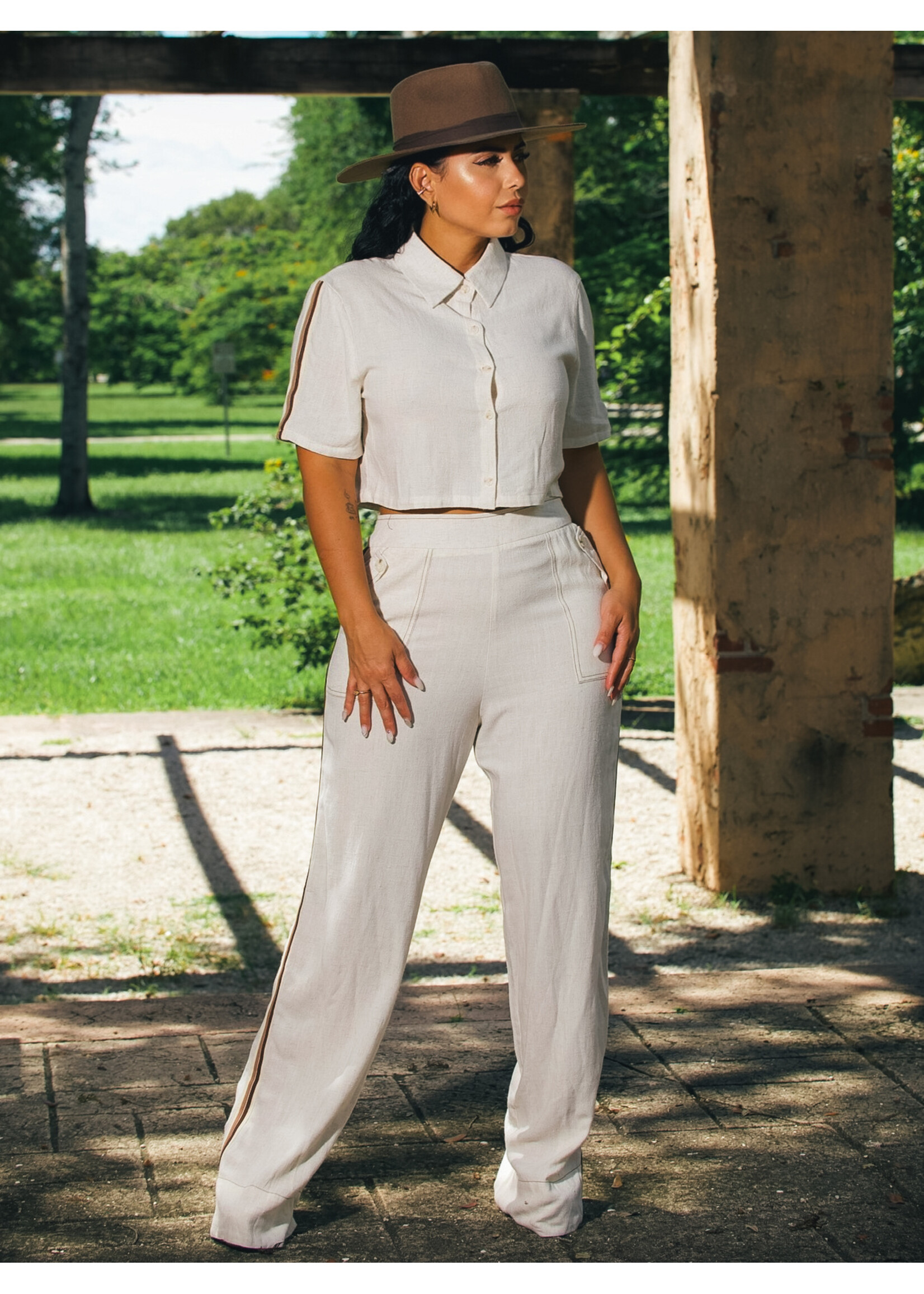 Linen Pants Set