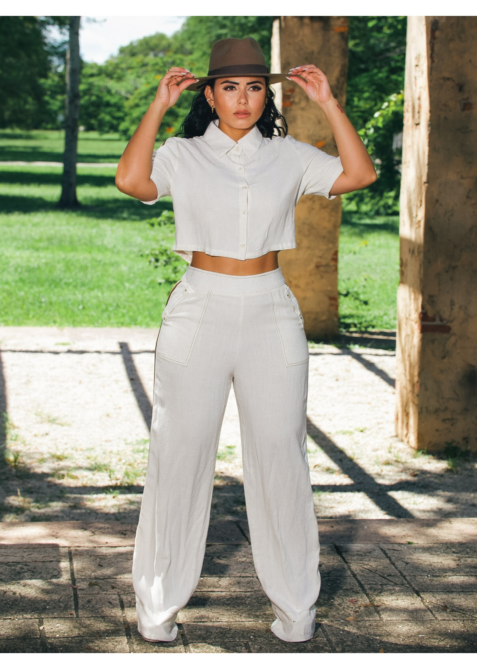 Linen Pants Set