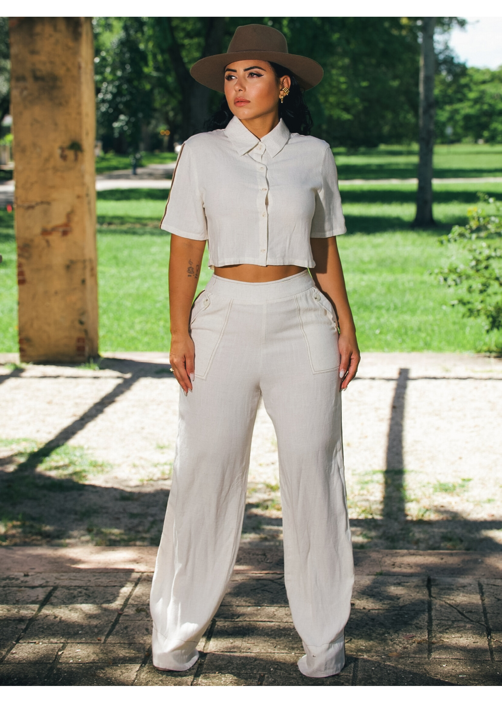 Linen Pants Set