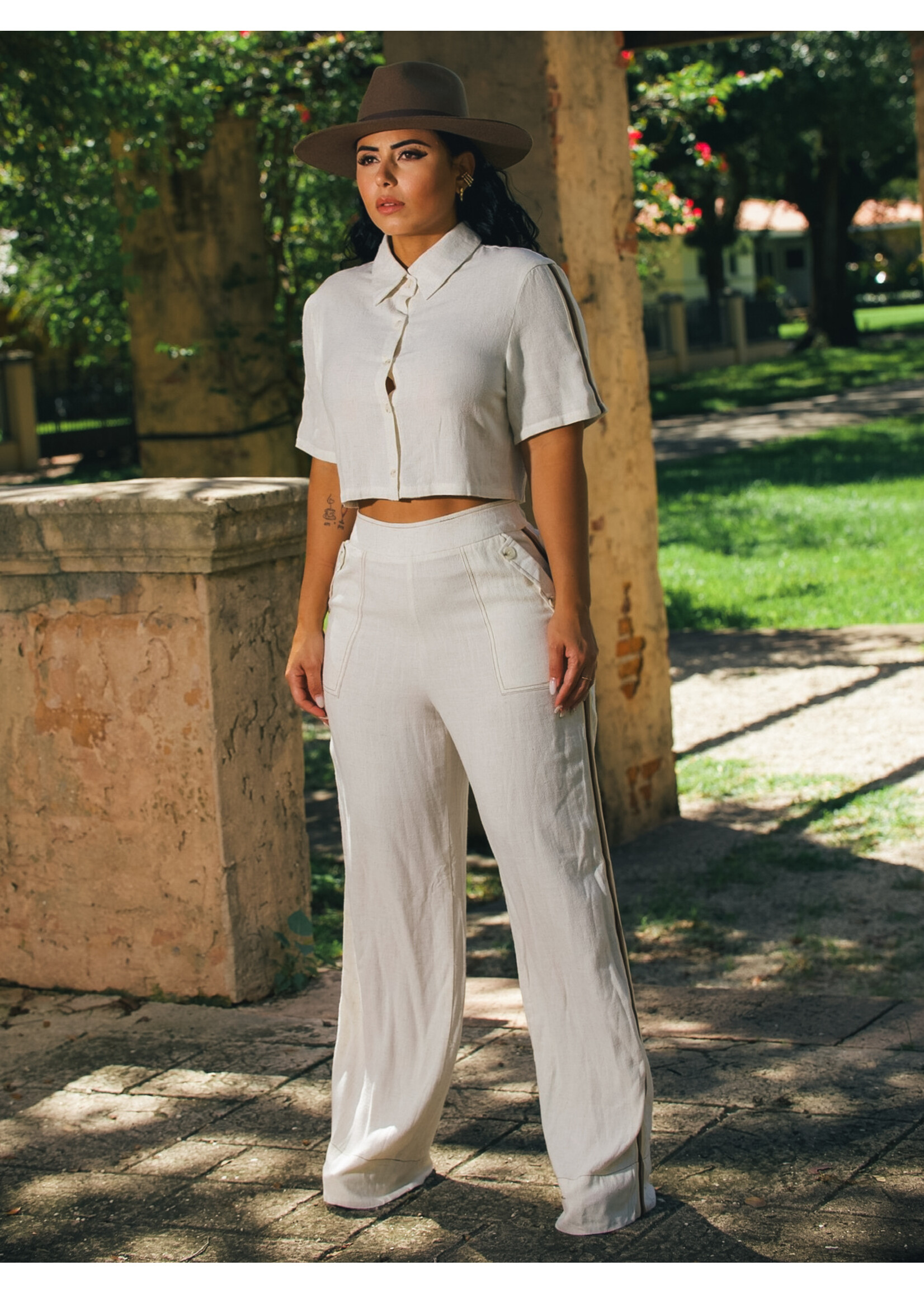 Linen Pants Set