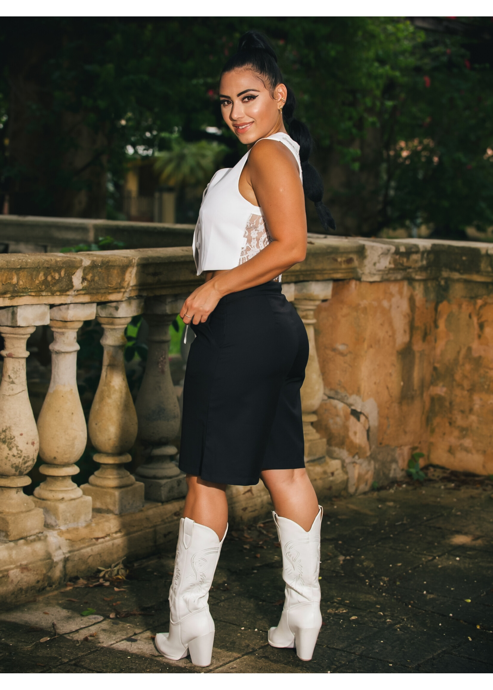 Cool Contrast Waist Jots Baggy Shorts