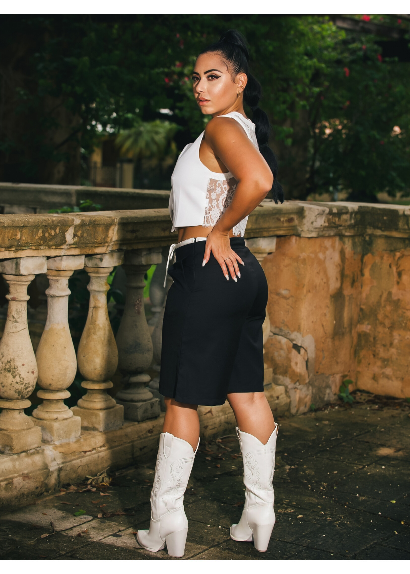 Cool Contrast Waist Jots Baggy Shorts