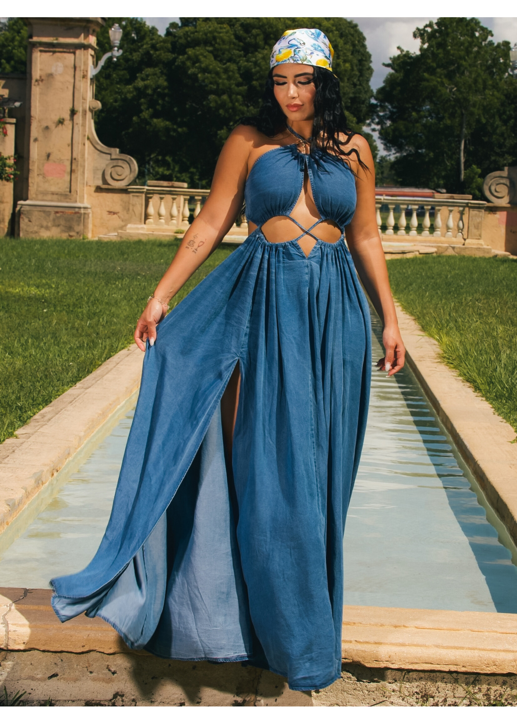 Twist Front Tie Dress