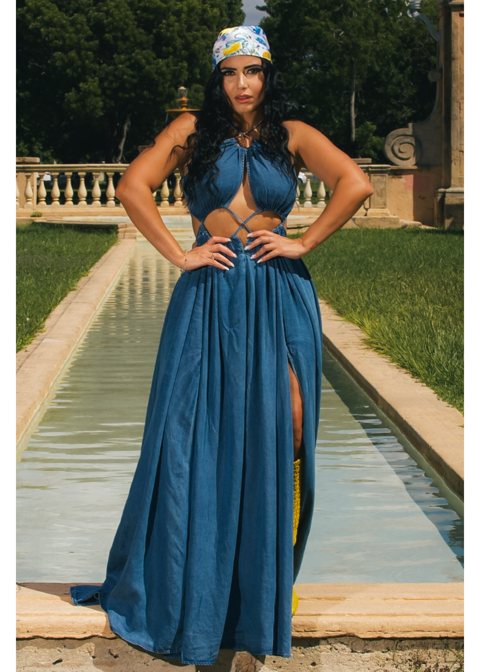 Twist Front Tie Dress