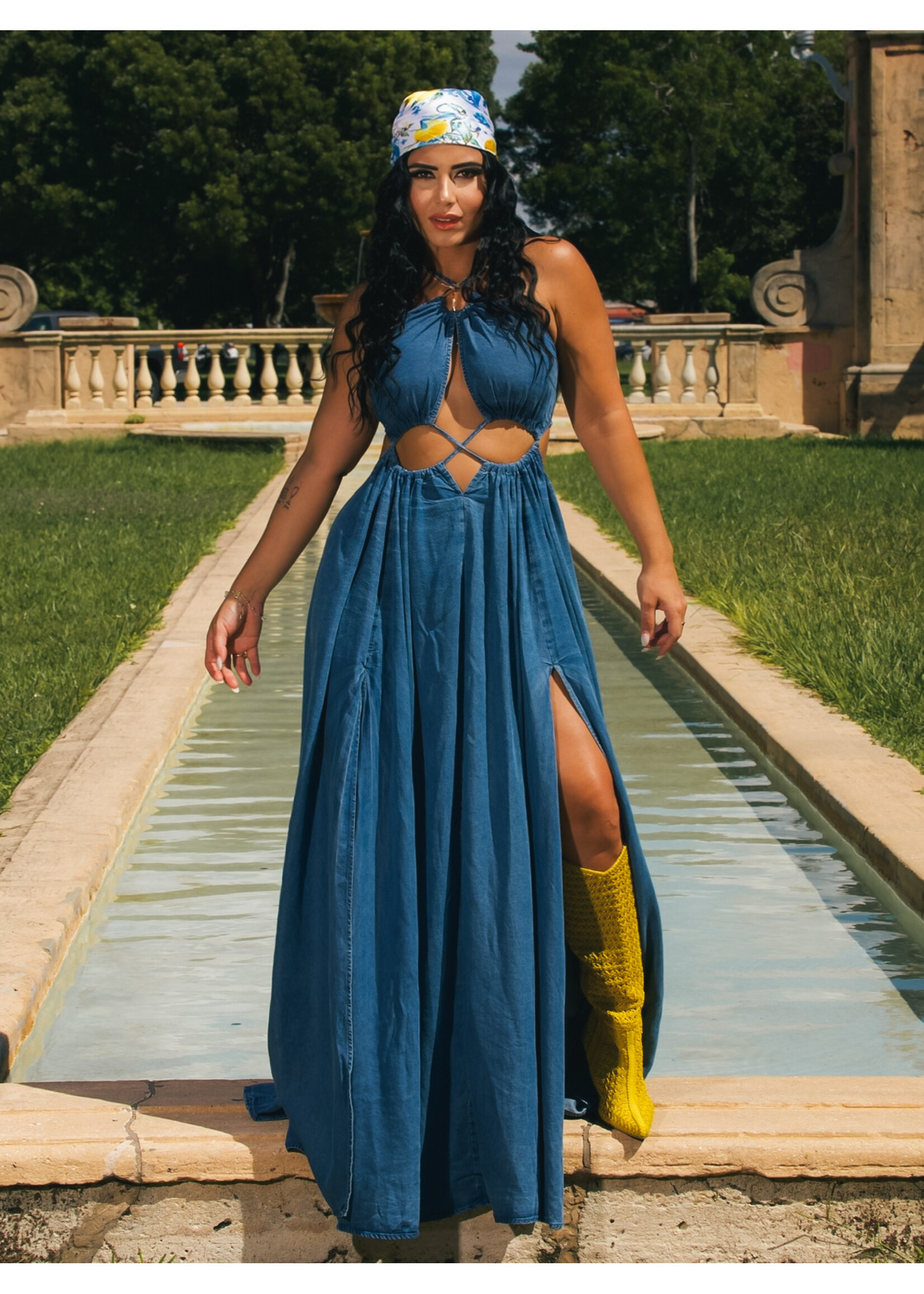 Twist Front Tie Dress