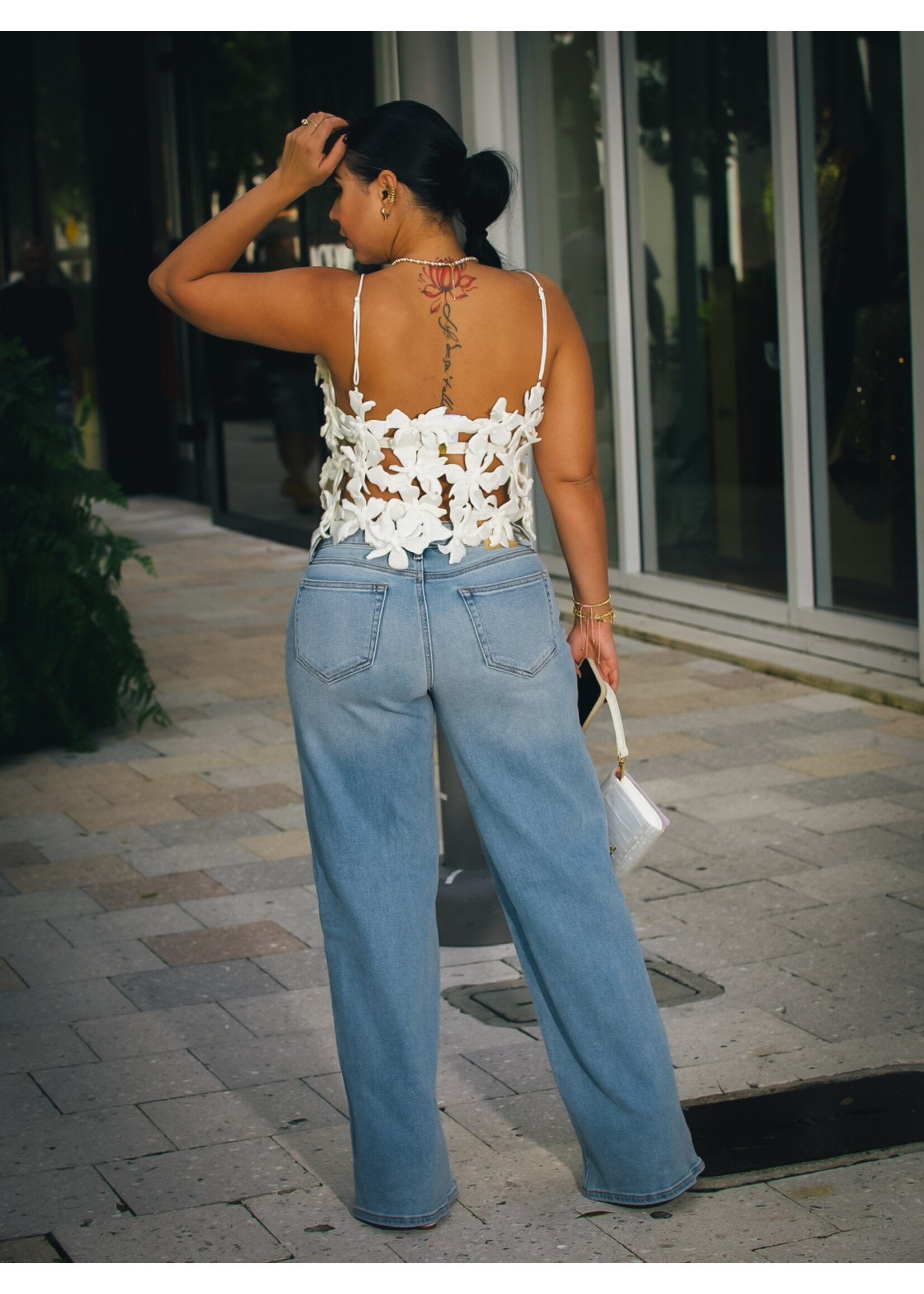 Low Rise Wide Leg Jeans