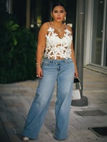 Low Rise Wide Leg Jeans