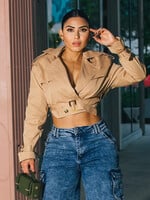 Crop Trench Coat Jacket
