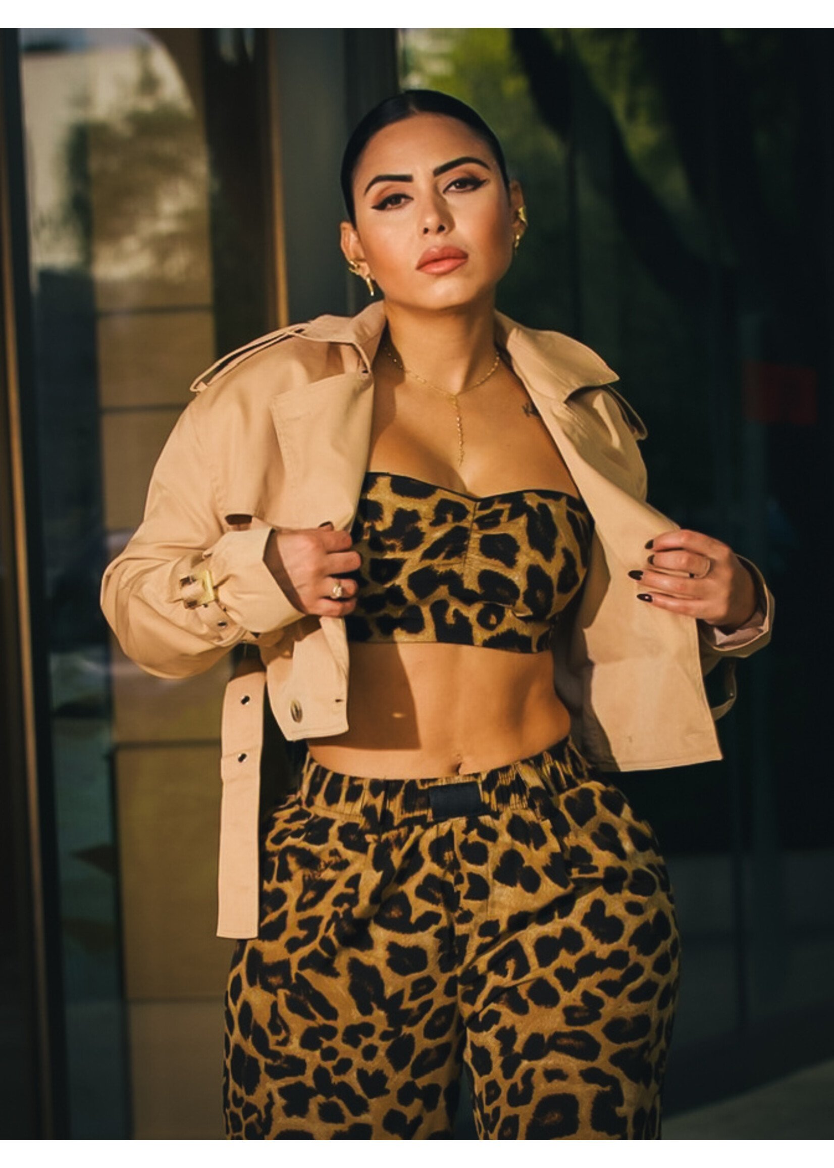 Crop Trench Coat Jacket