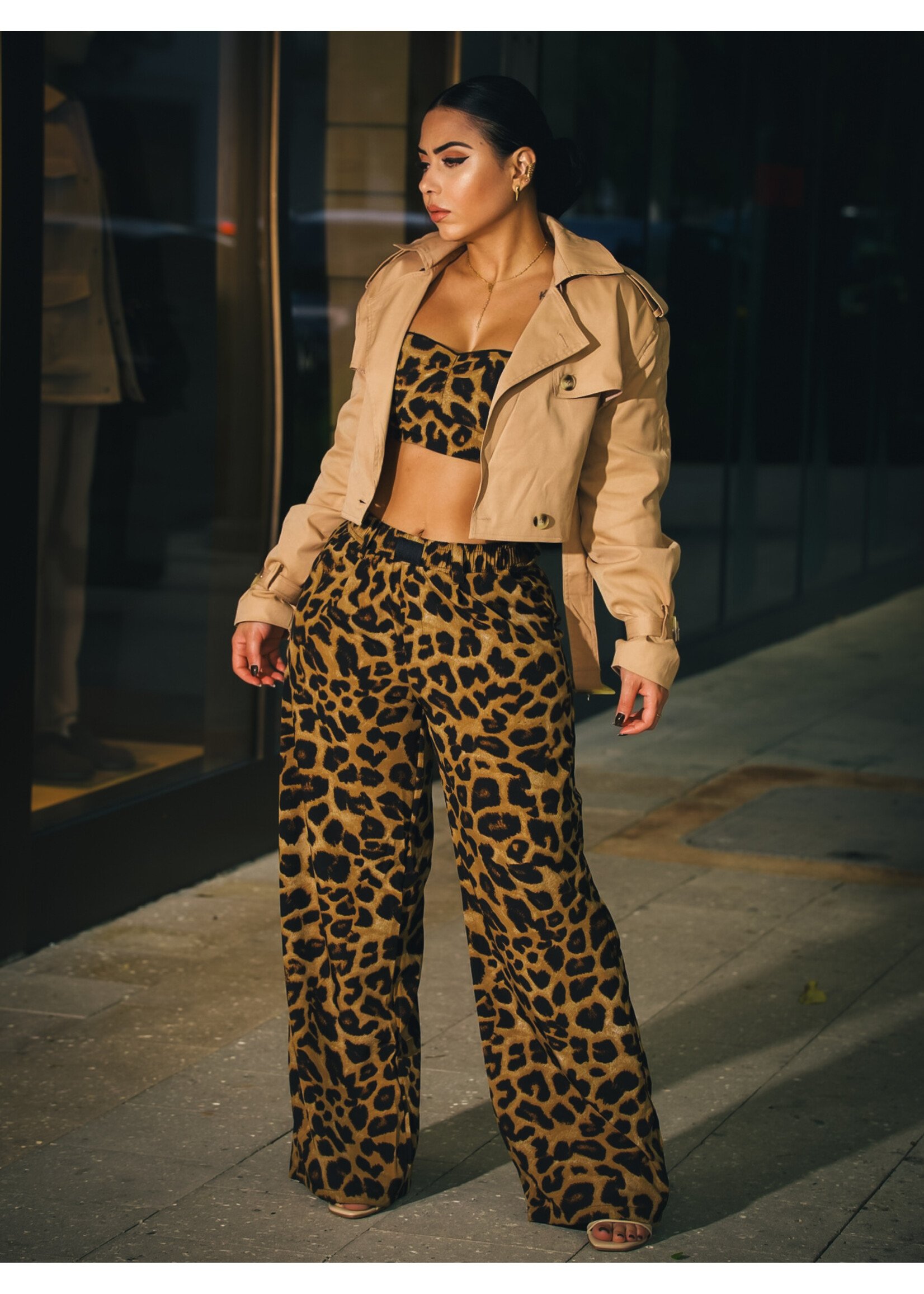 Crop Trench Coat Jacket