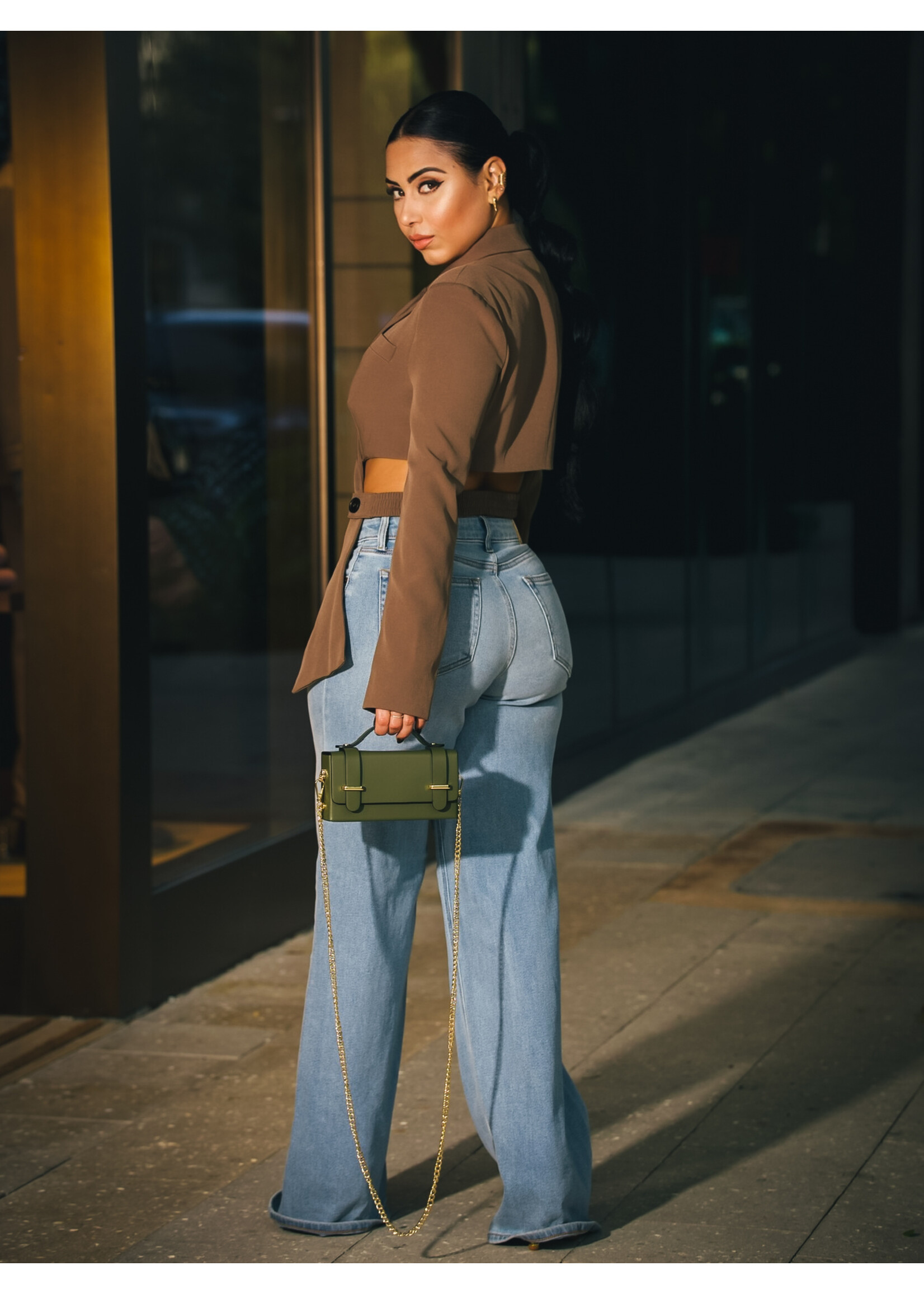 Symphony Crossed Crop Blazer