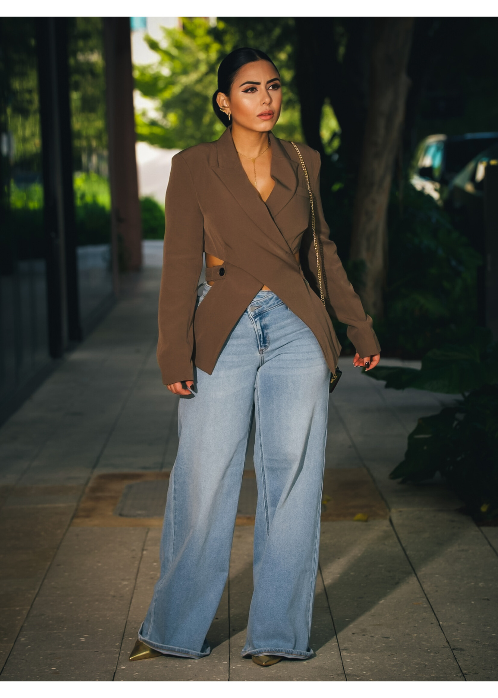 Symphony Crossed Crop Blazer