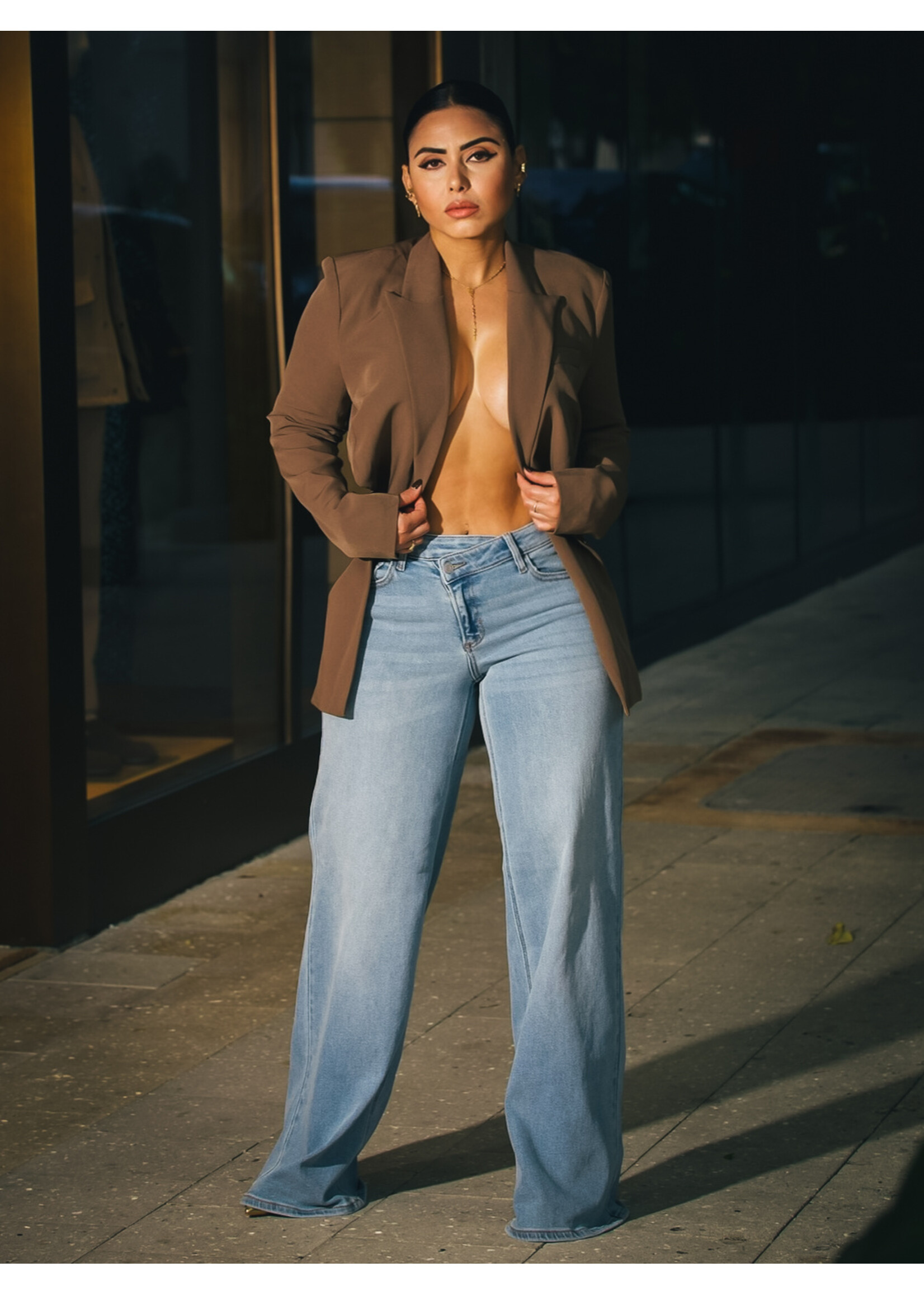 Low Rise Wide Leg Jeans