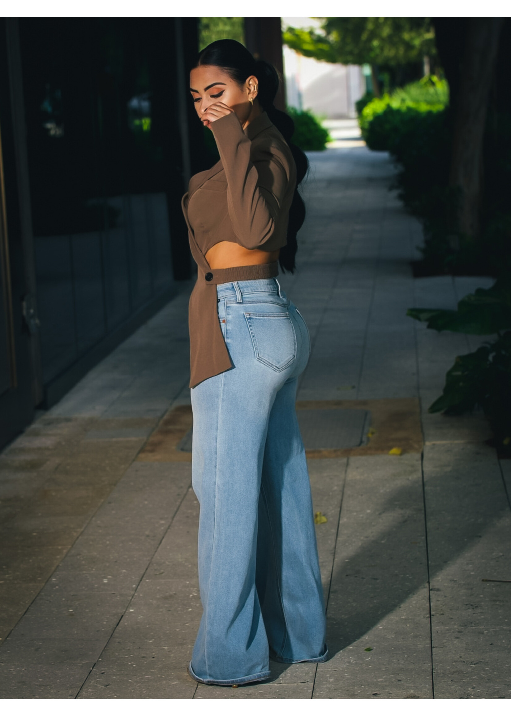 Low Rise Wide Leg Jeans
