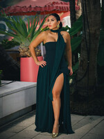 Parisian Lace-up Maxi Dress
