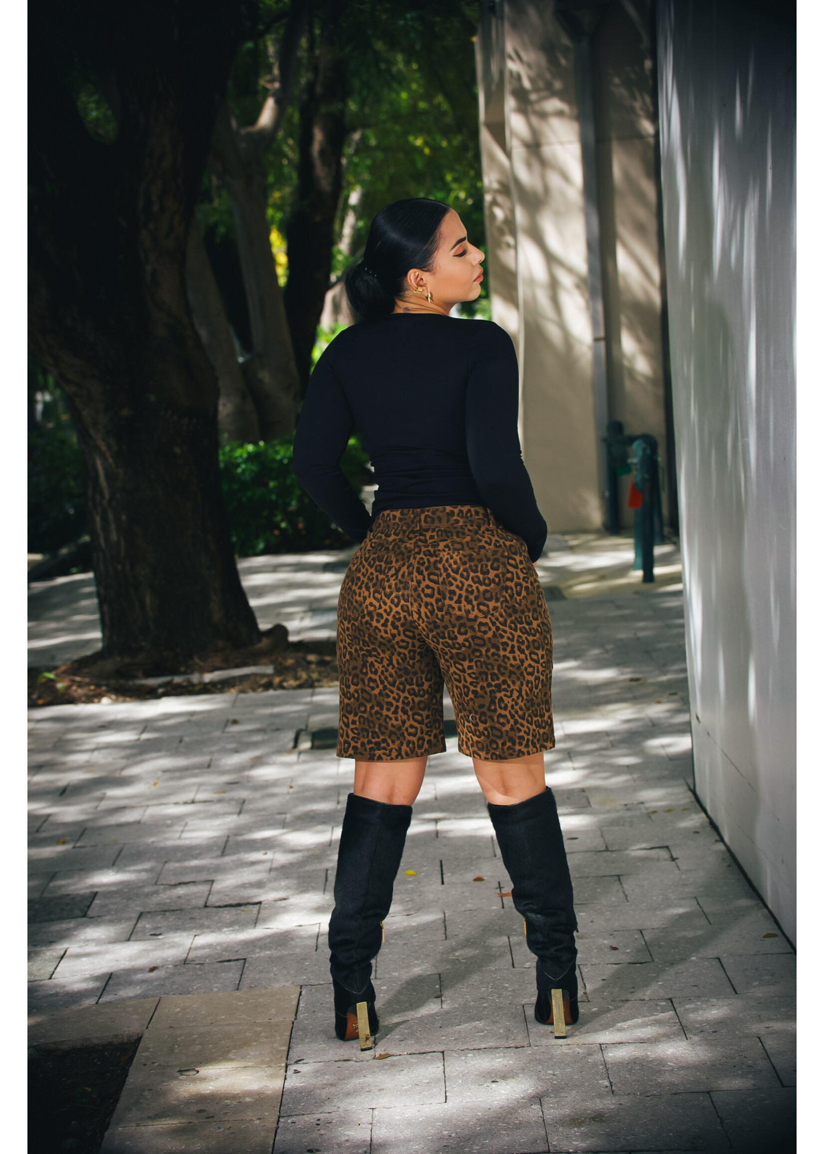 Leopard Fade Colossus Jorts