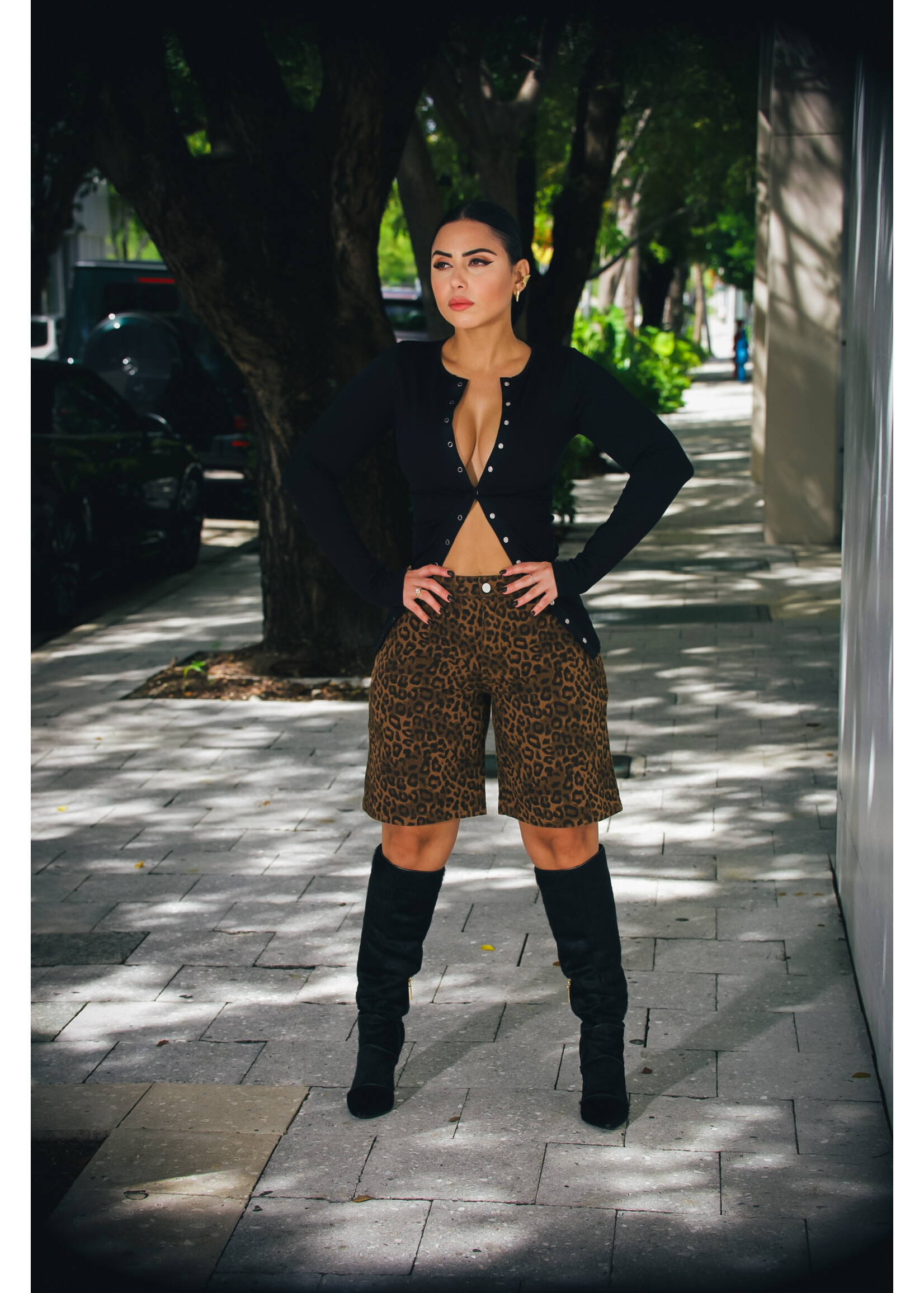 Leopard Fade Colossus Jorts