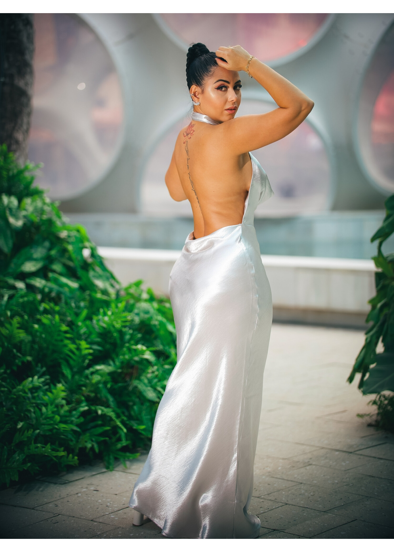 Cow Neck Maxi Dress