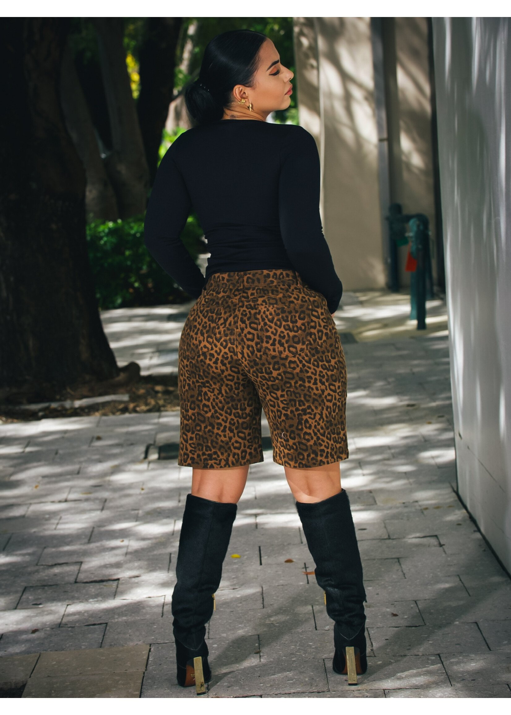 Leopard Fade Colossus Jorts