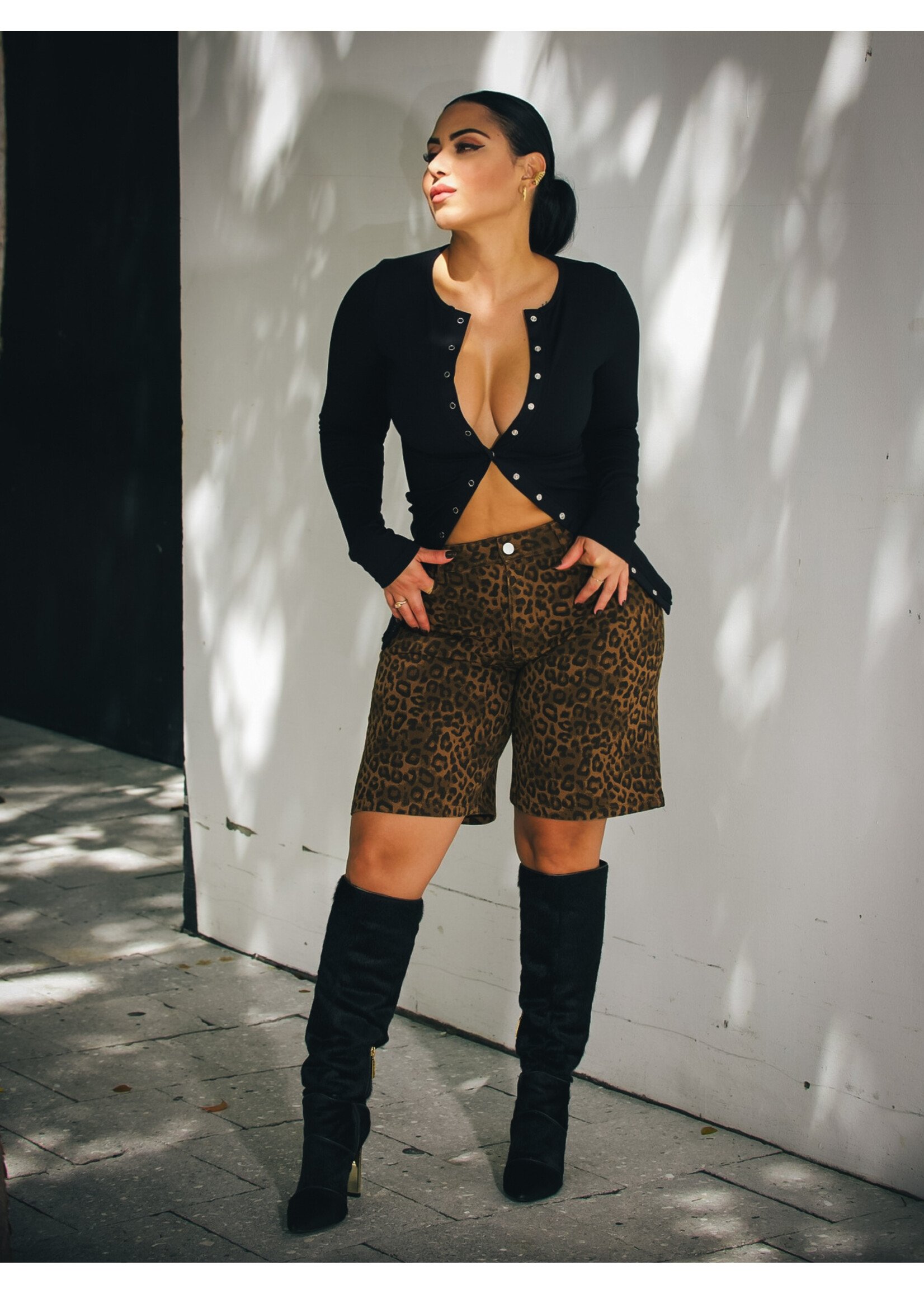 Leopard Fade Colossus Jorts