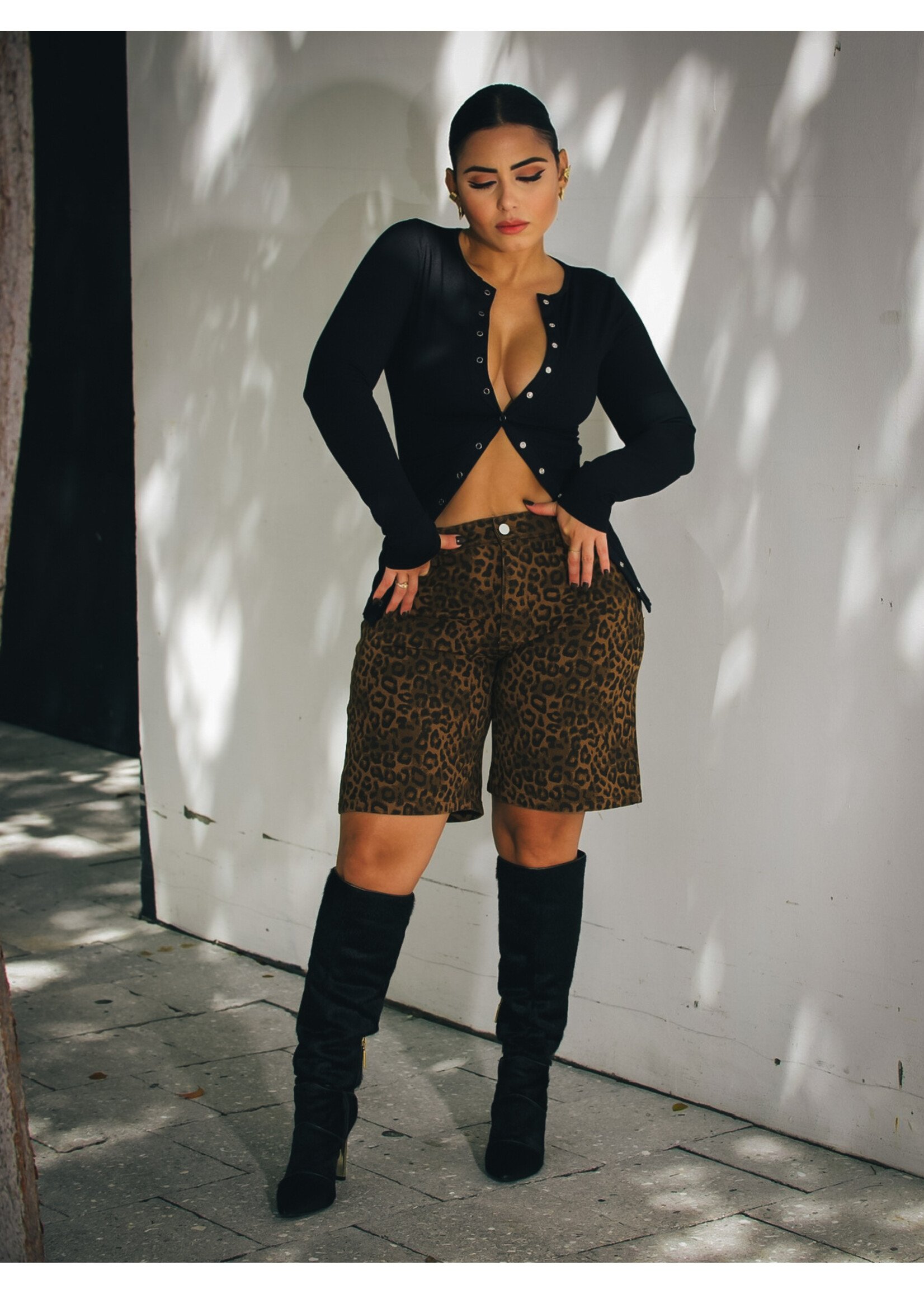 Leopard Fade Colossus Jorts